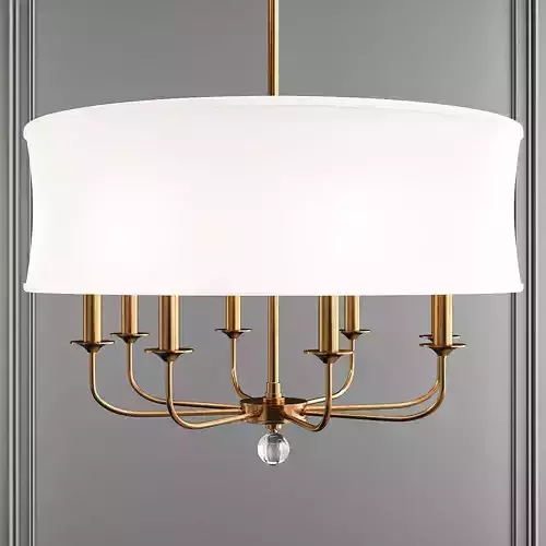 Zoe Eight-Light Brass Chandelier Low-poly 3D model