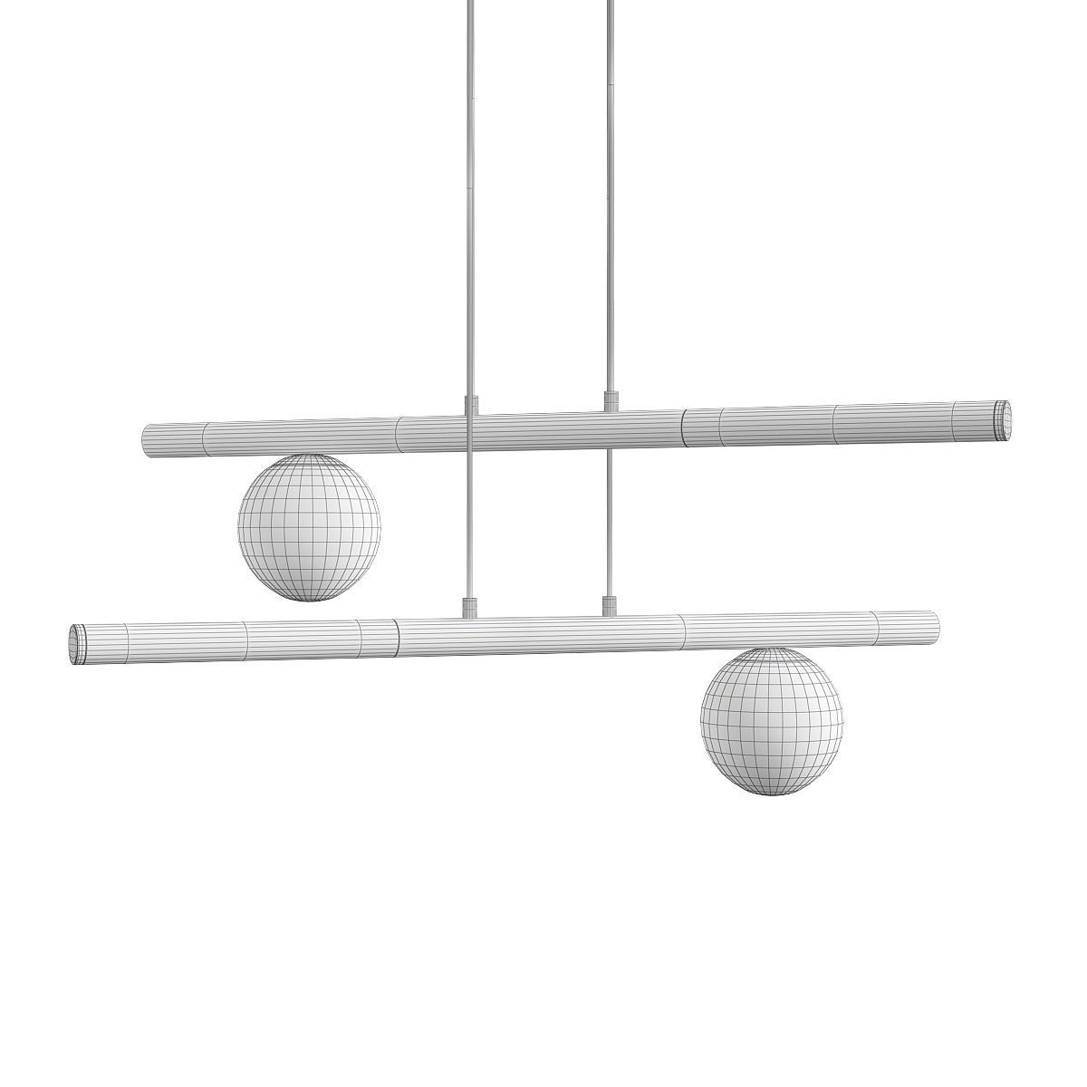 Balance Chandelier Low-poly 3D model_1