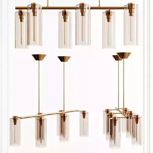 Glass Cylinder Chandelier