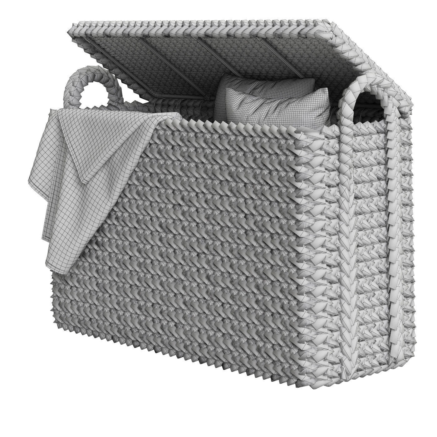 Pottery Barn Beachcomber Baskets 02 3D model_7