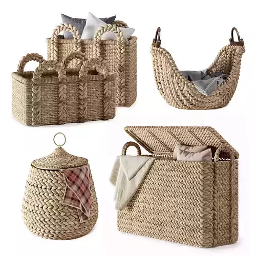 Pottery Barn Beachcomber Baskets 02 3D model