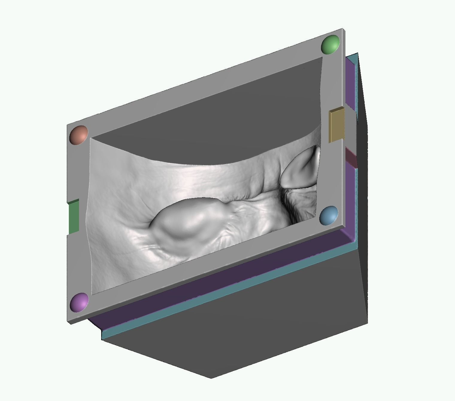 Mold for Maxillofacial prosthetic work model 3D print model_3