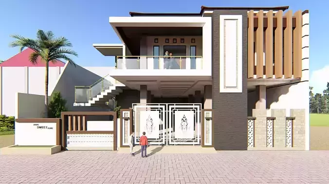 House with garden parking and swimming pool