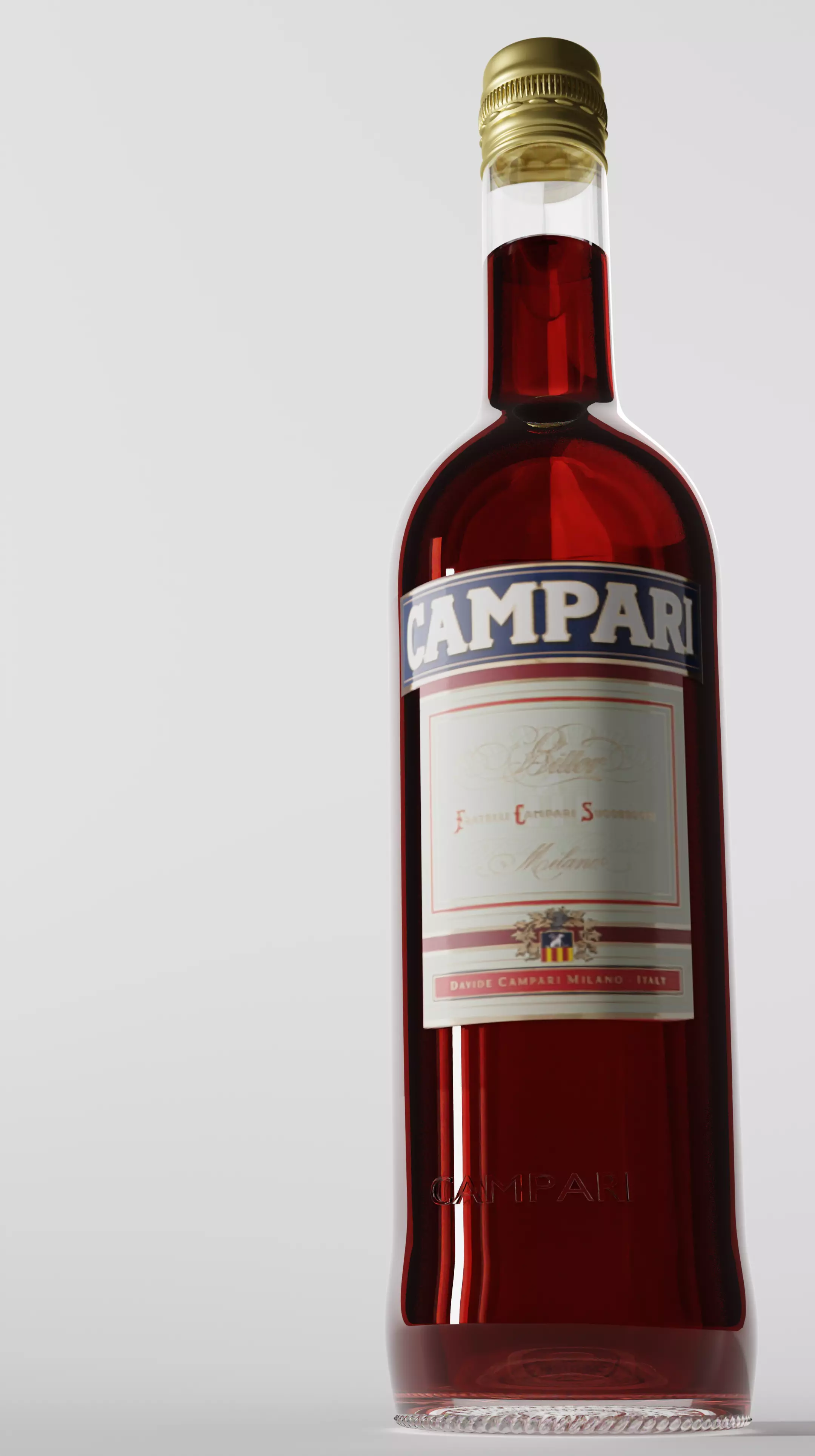 Campari Bottle 3D model_0