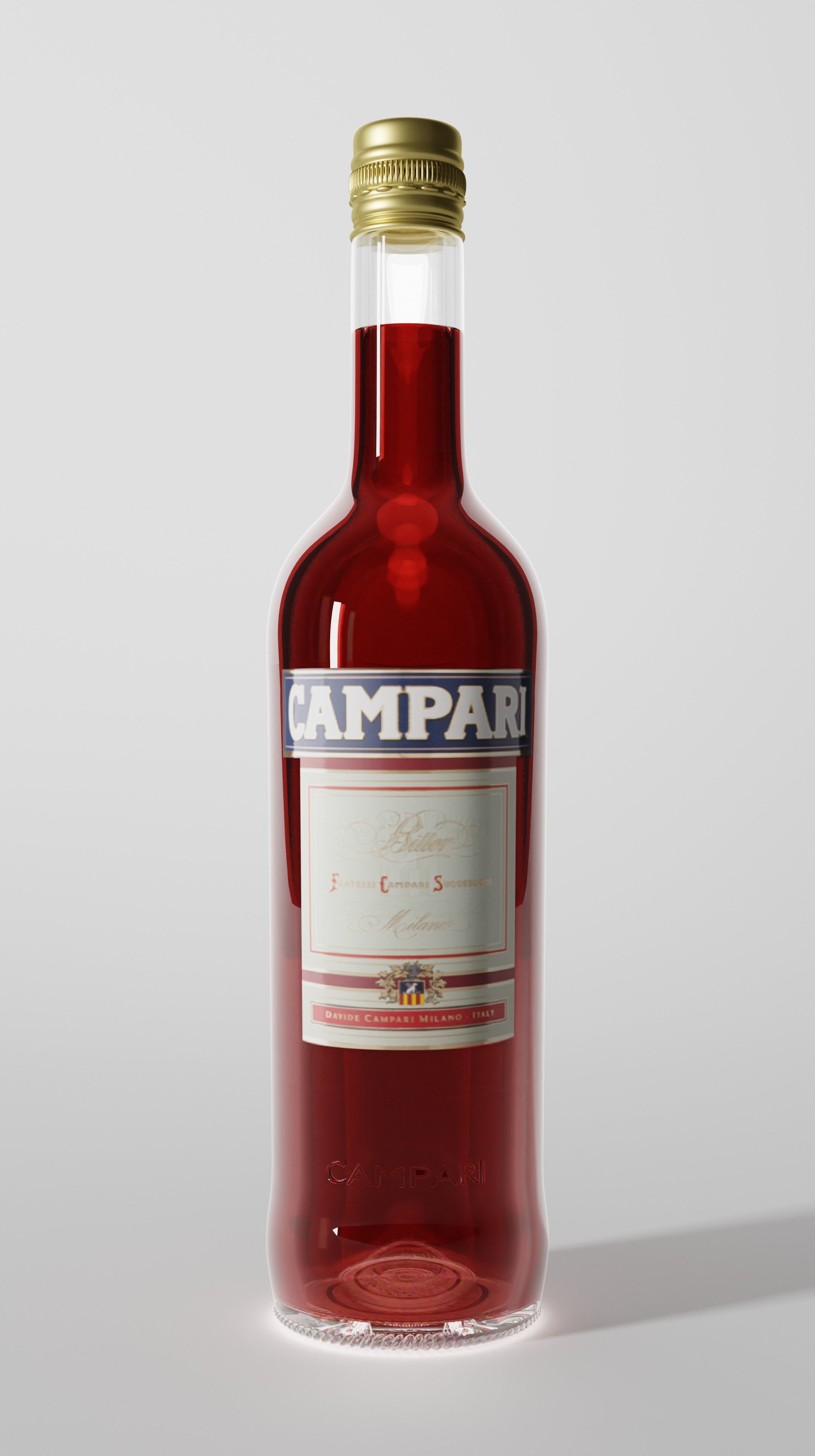 Campari Bottle 3D model_1