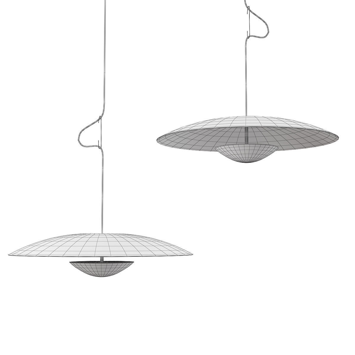 Ginger pendant lamp Low-poly 3D model_2