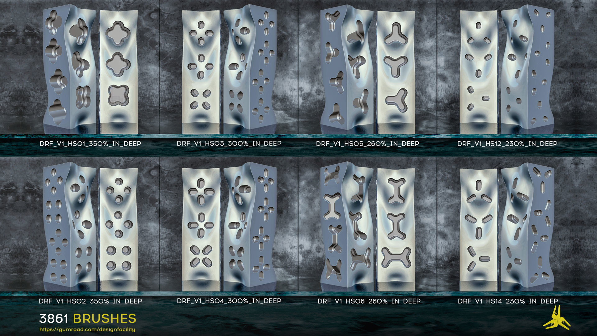 ZBrush 3861 IMM Hard Surface Brushes Vol1 3D model CGTrader