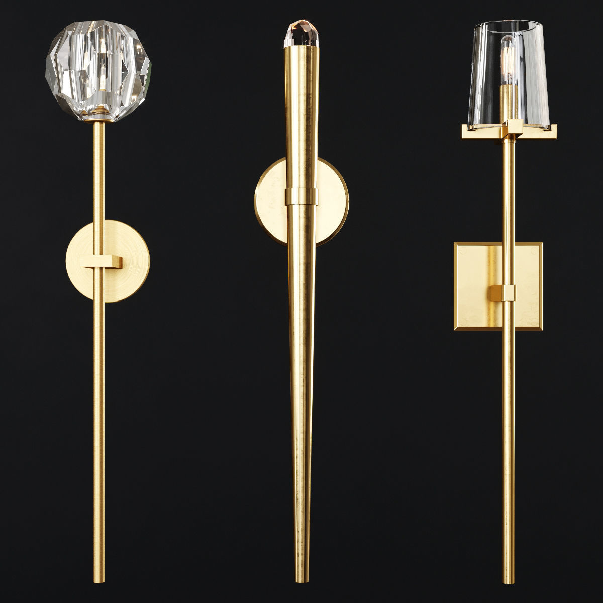 Restoration Hardware Exclusive Wall light set 03 3D model CGTrader