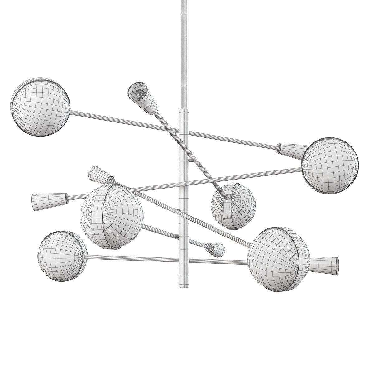 SLIME chandelier Low-poly 3D model_1