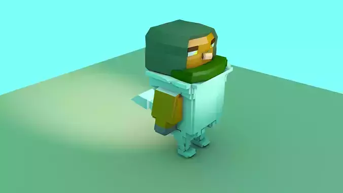 Bird Soldier Model Low Poly