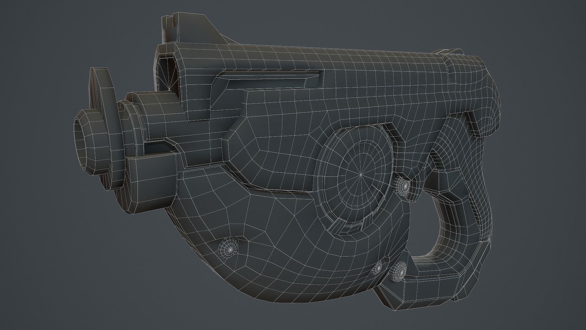Tracer Gun From Overwatch Low-poly 3D model_20