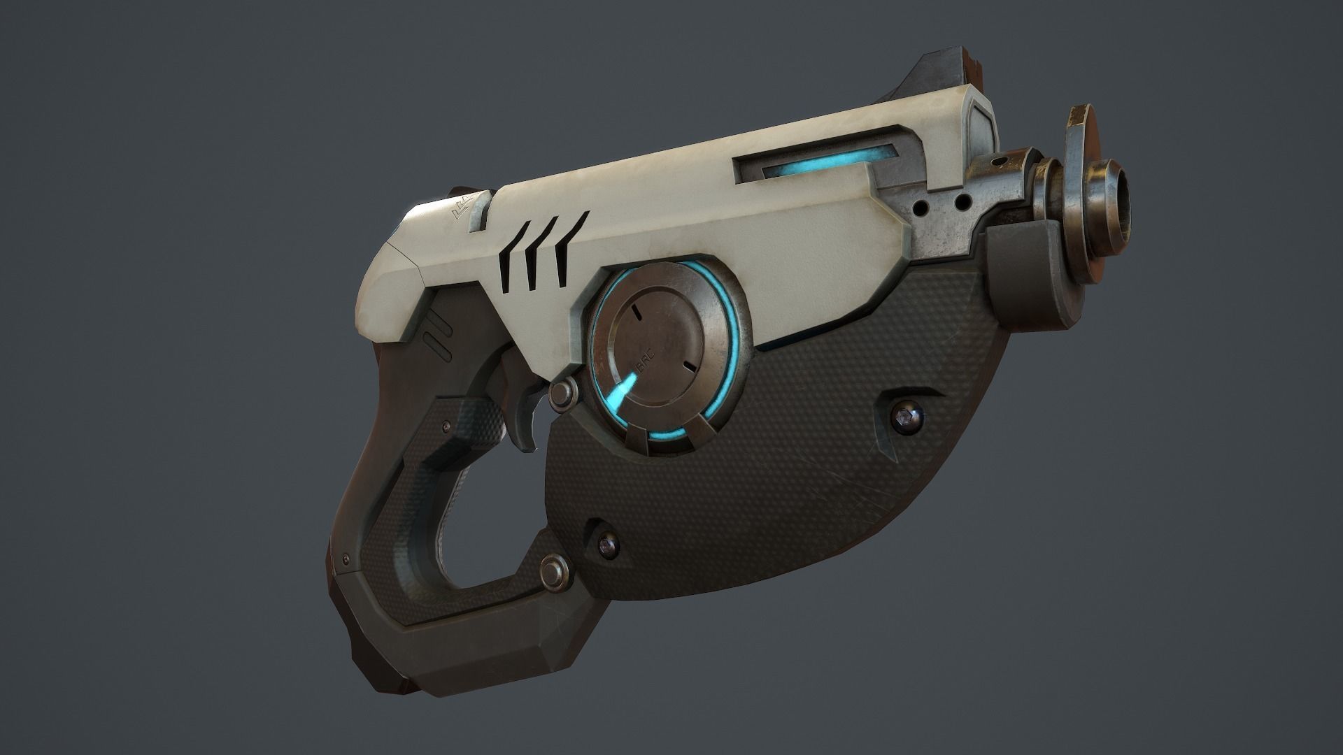 Tracer Gun From Overwatch Low-poly 3D model_12