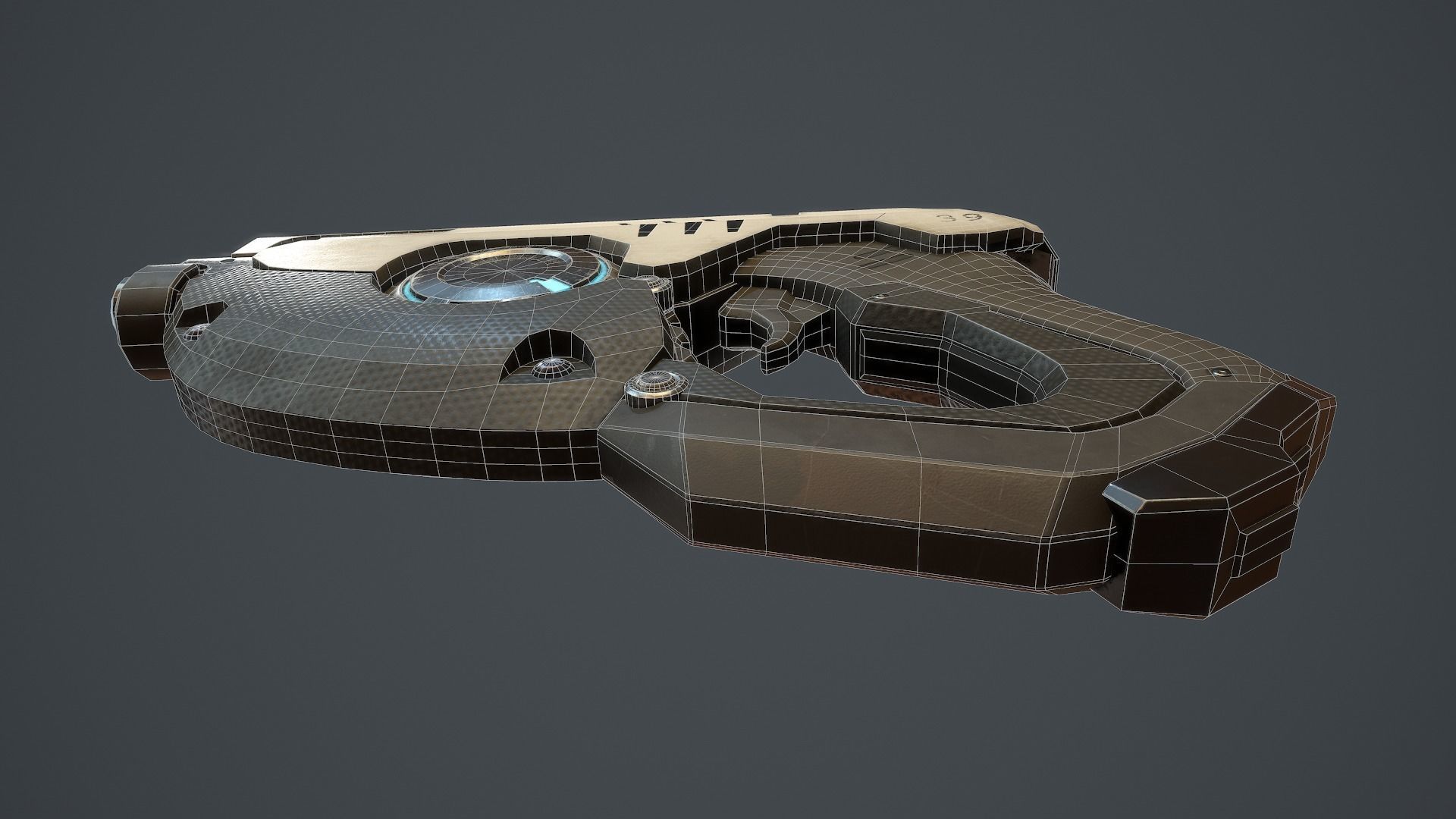 Tracer Gun From Overwatch Low-poly 3D model_15