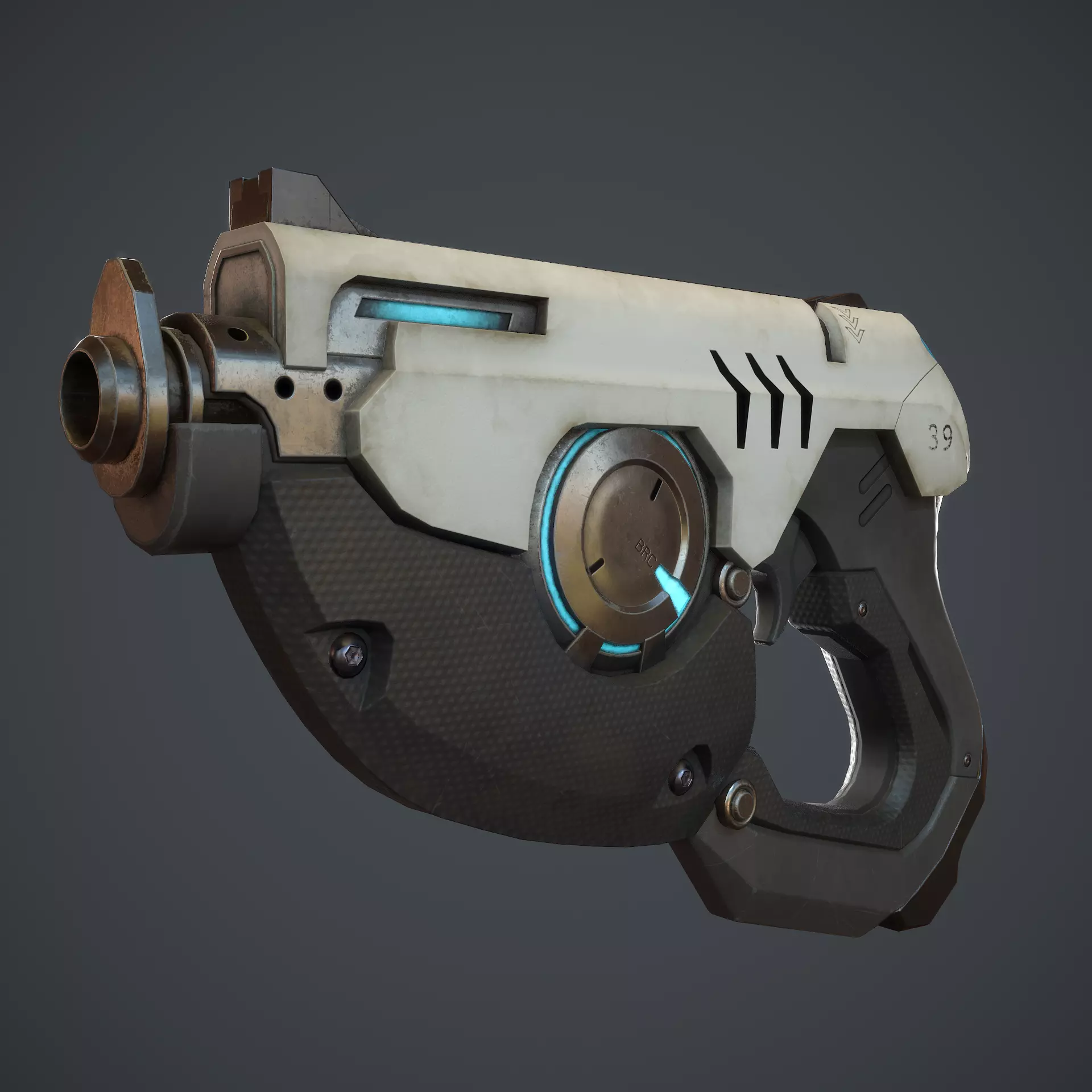 Tracer Gun From Overwatch Low-poly 3D model_0