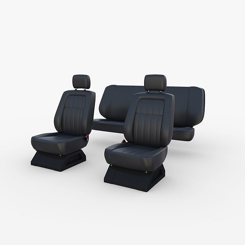 Generic Car Seats Black 3D model