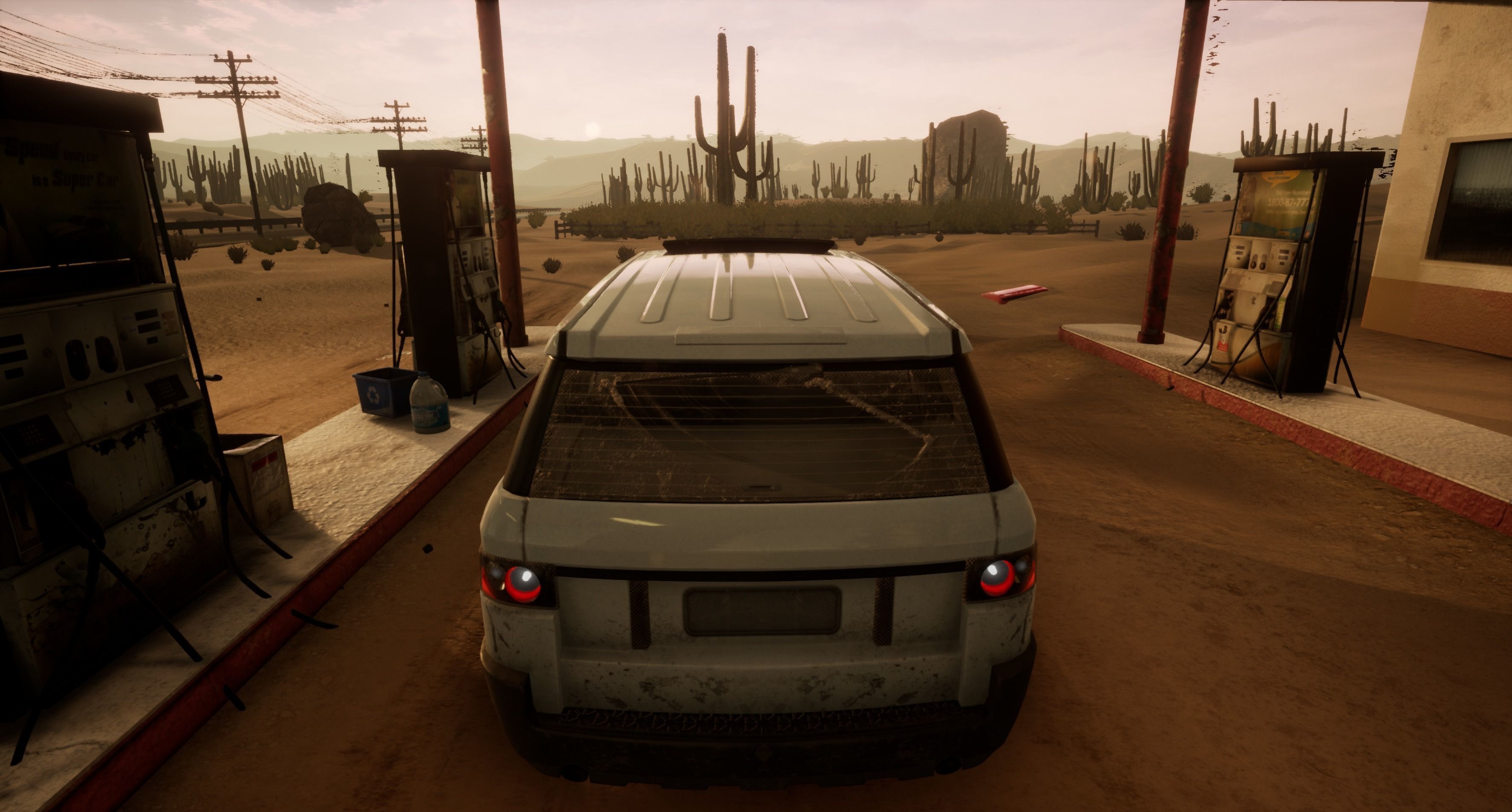Gas station Unreal 4 Scene Low-poly 3D model_8