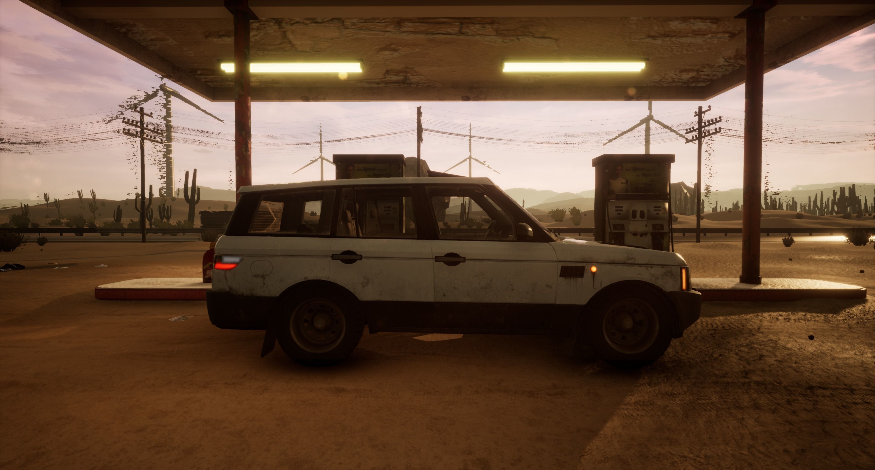 Gas station Unreal 4 Scene Low-poly 3D model_1