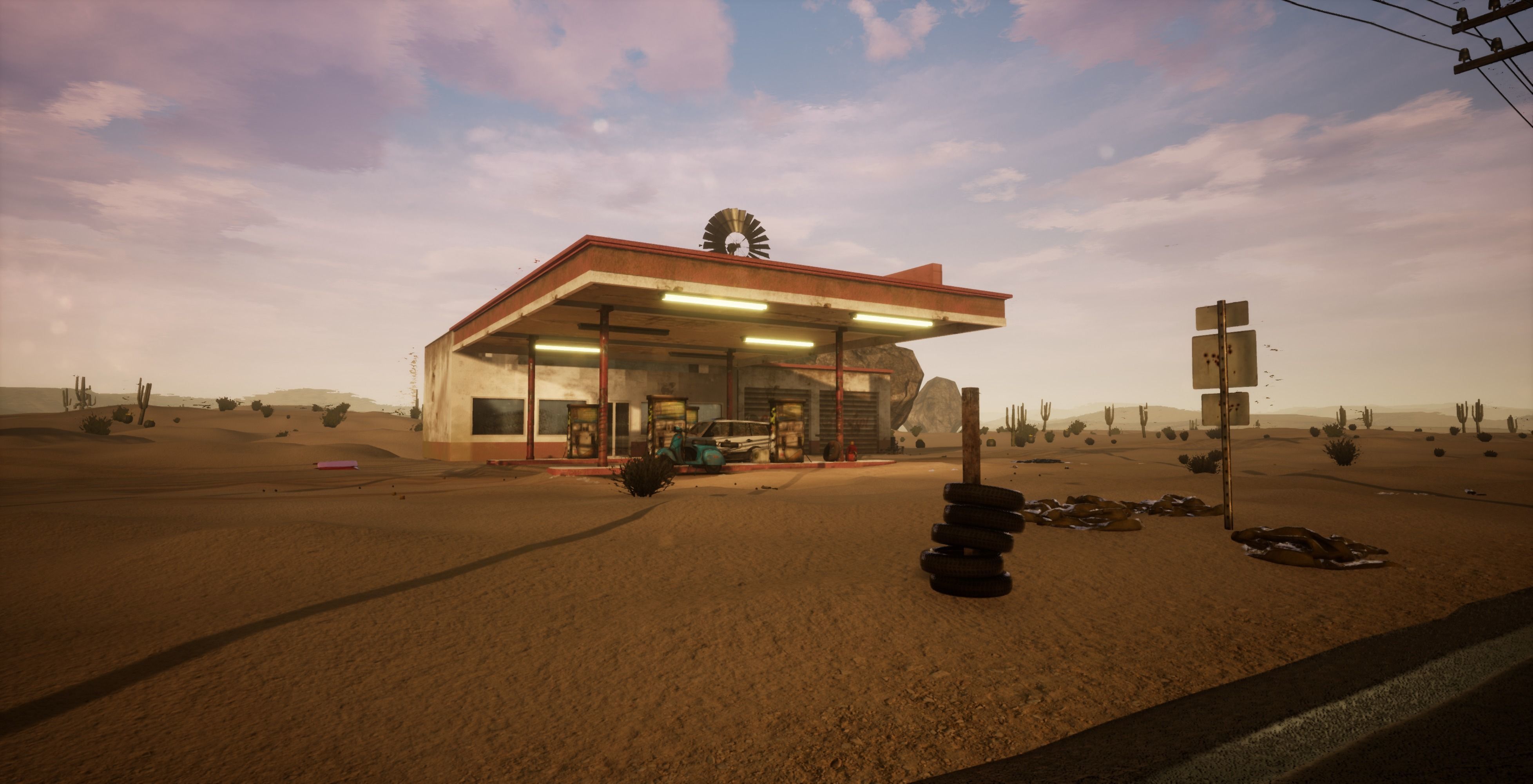 Gas station Unreal 4 Scene Low-poly 3D model_17