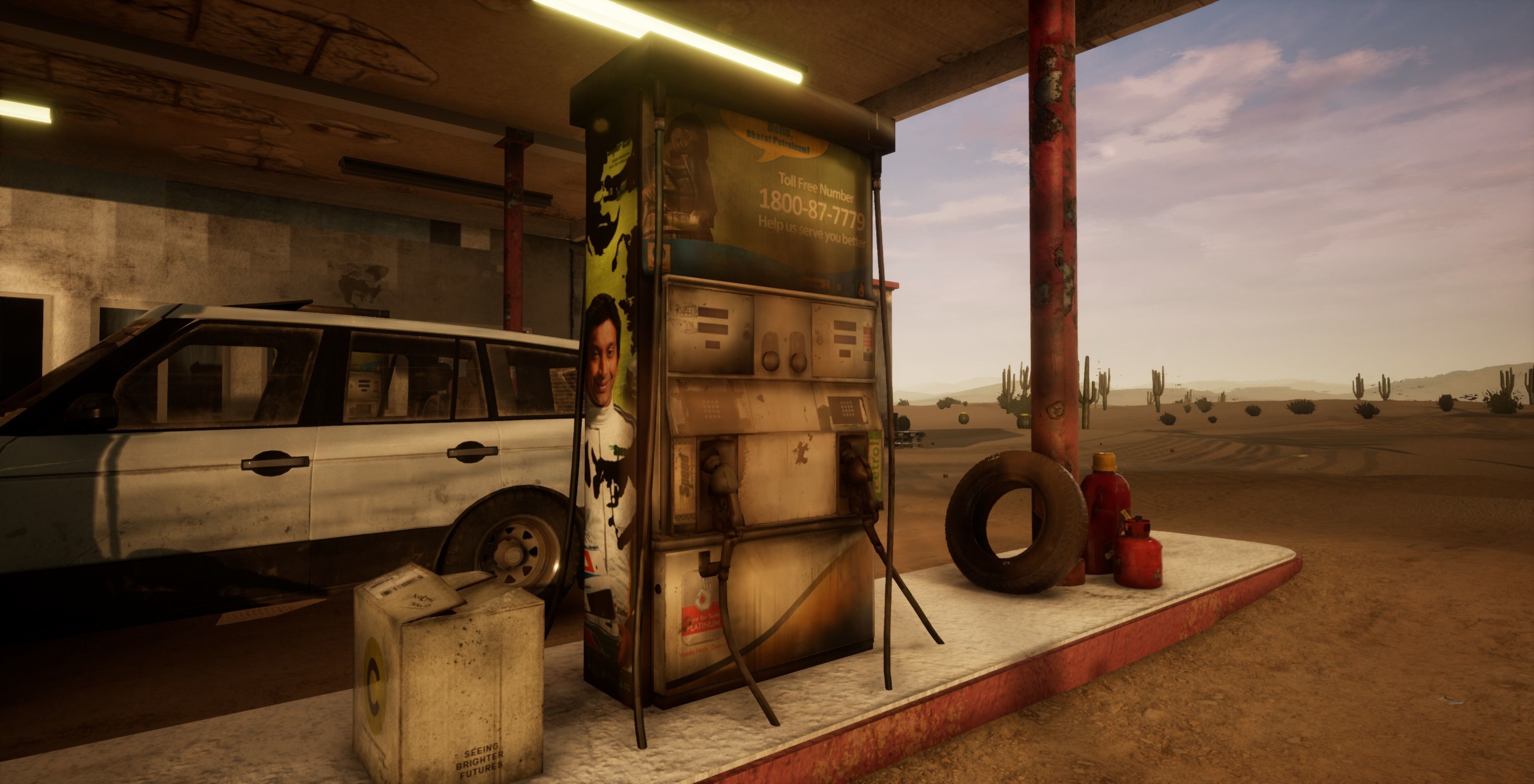 Gas station Unreal 4 Scene Low-poly 3D model_20