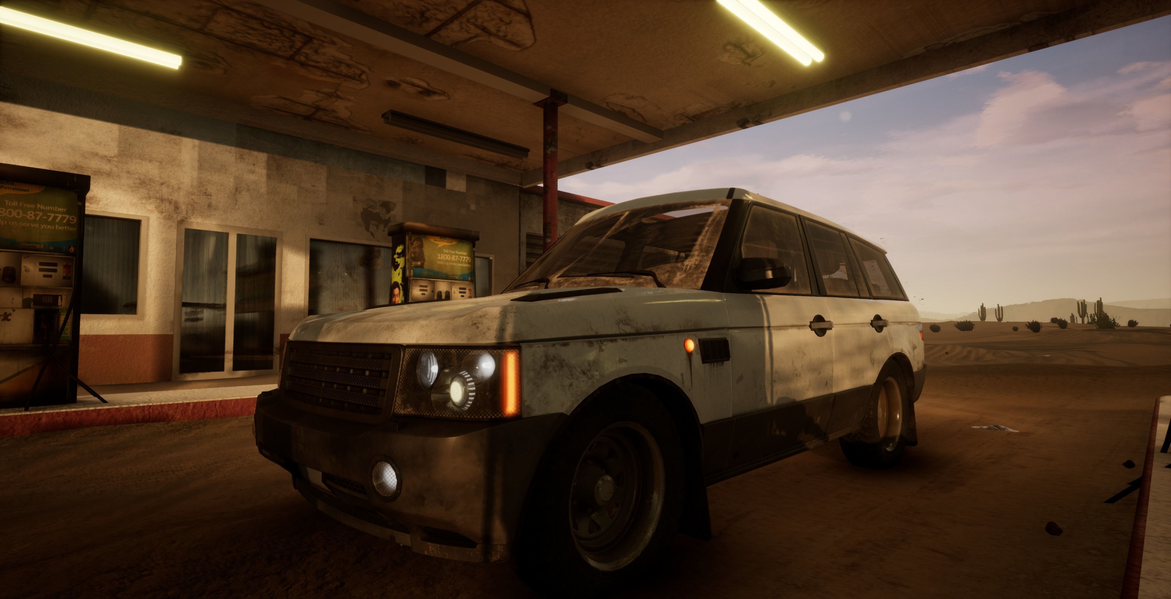 Gas station Unreal 4 Scene Low-poly 3D model_13