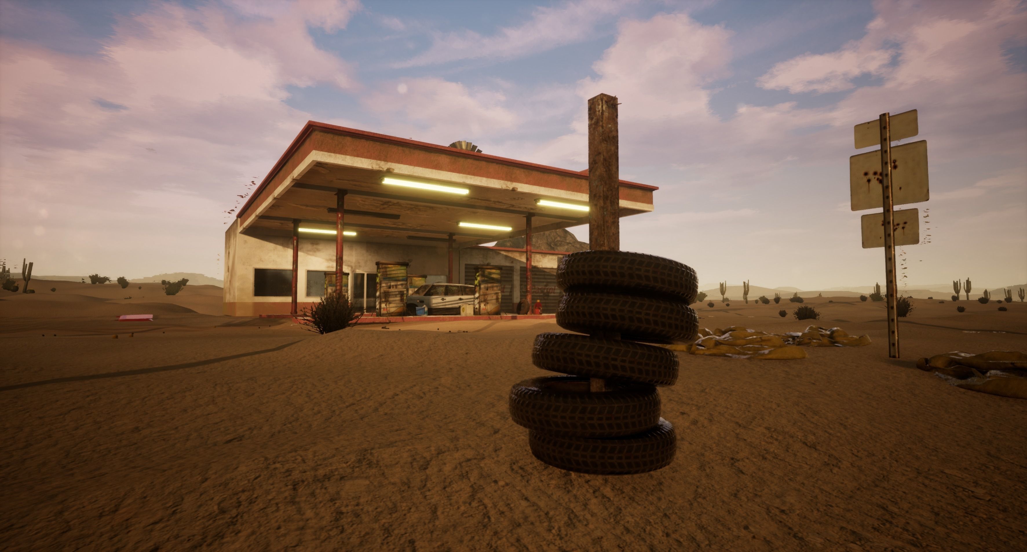 Gas station Unreal 4 Scene Low-poly 3D model_6
