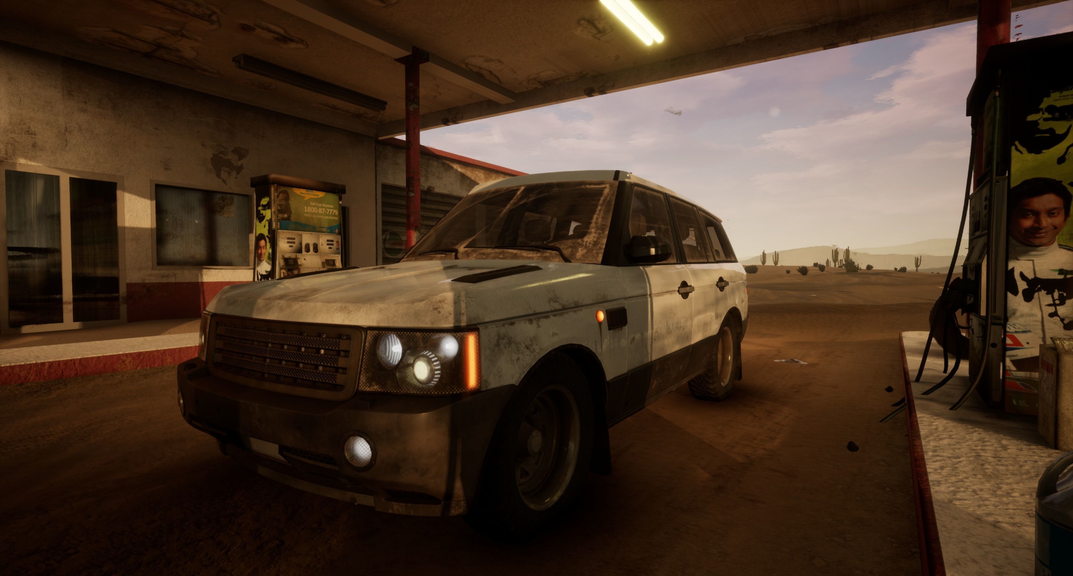 Gas station Unreal 4 Scene Low-poly 3D model_2