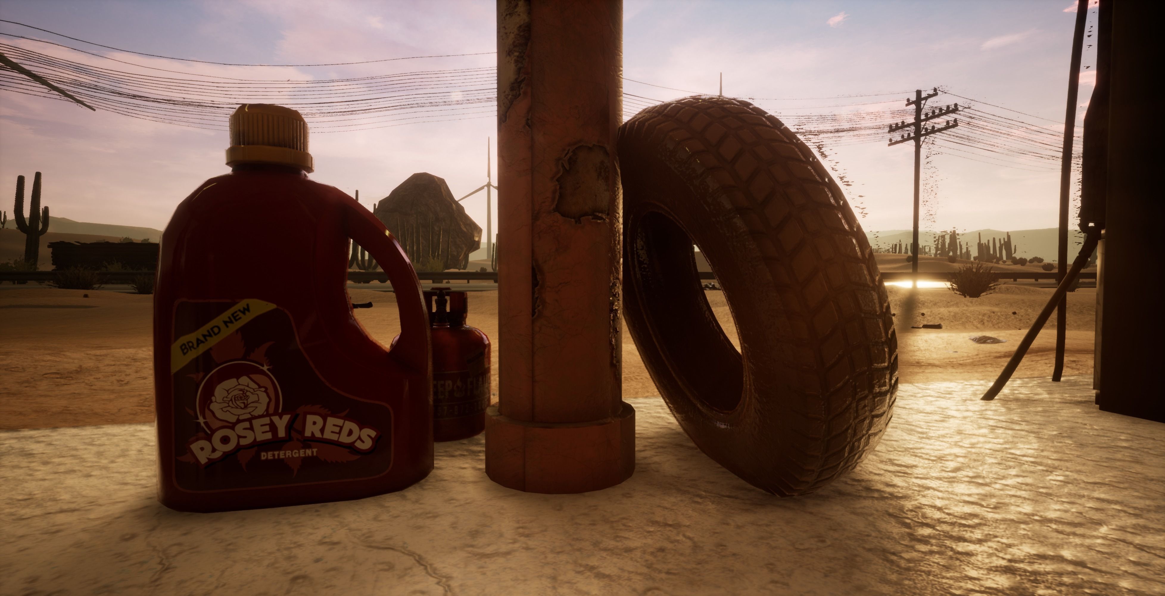 Gas station Unreal 4 Scene Low-poly 3D model_16