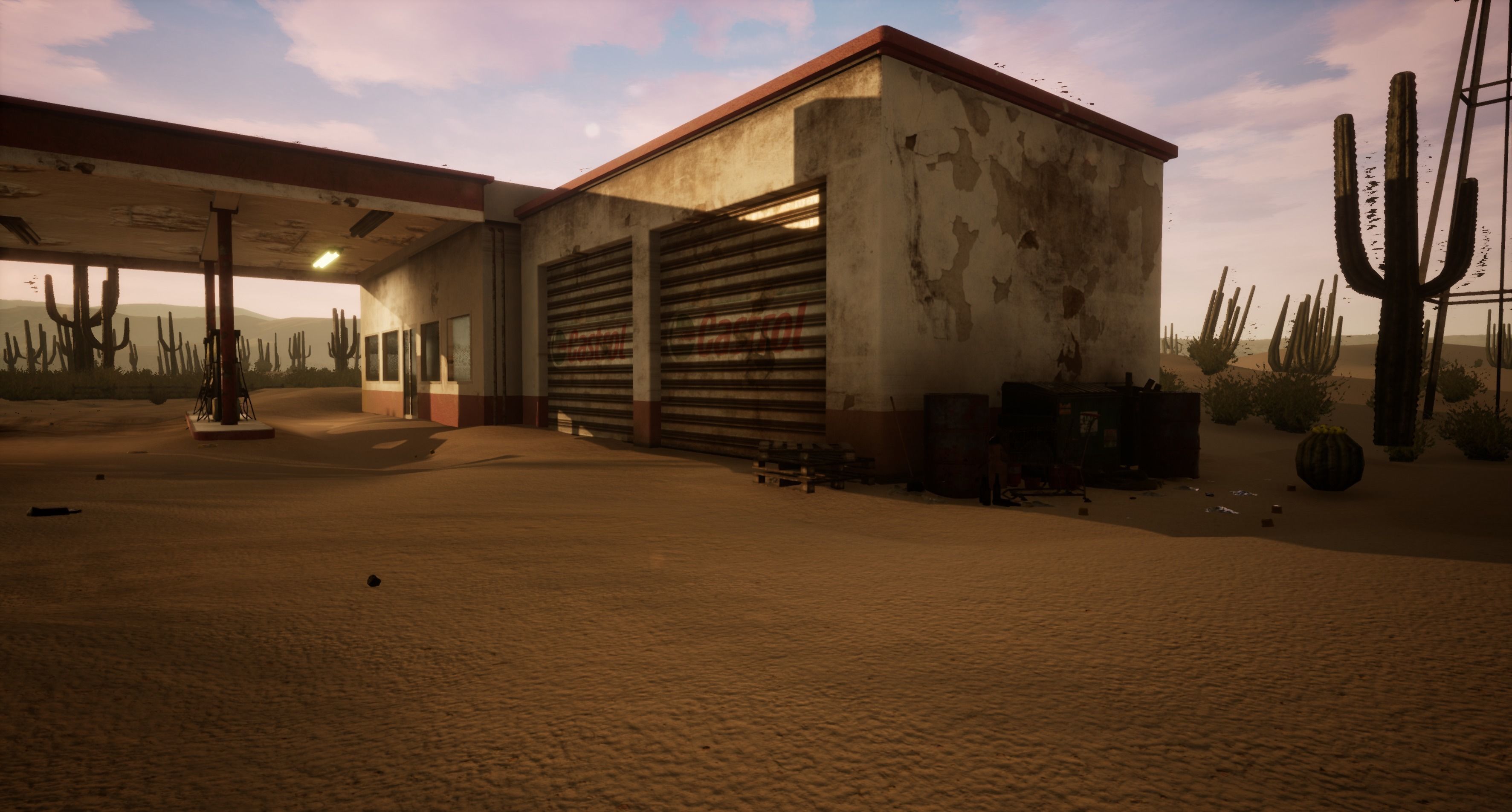 Gas station Unreal 4 Scene Low-poly 3D model_7