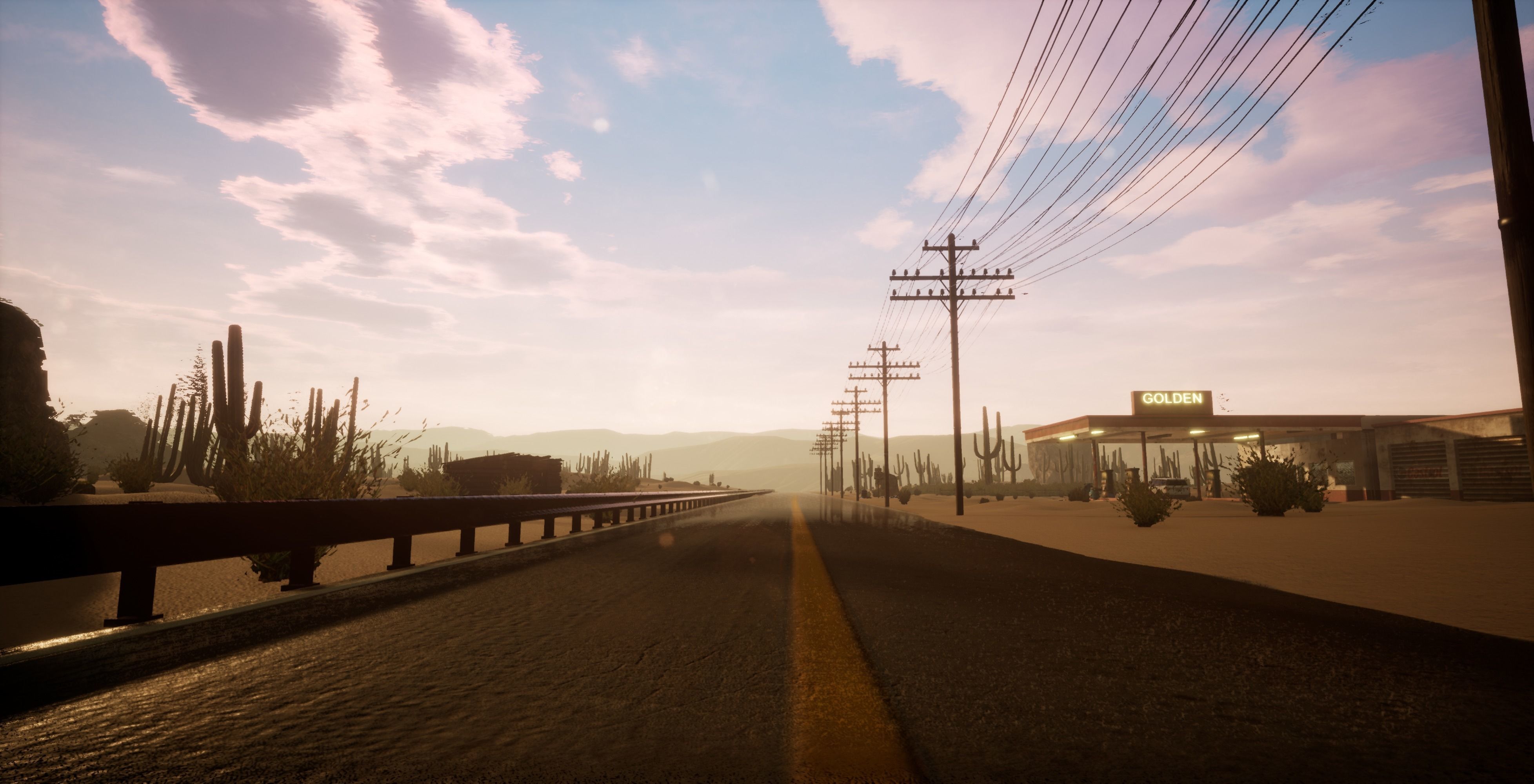 Gas station Unreal 4 Scene Low-poly 3D model_18