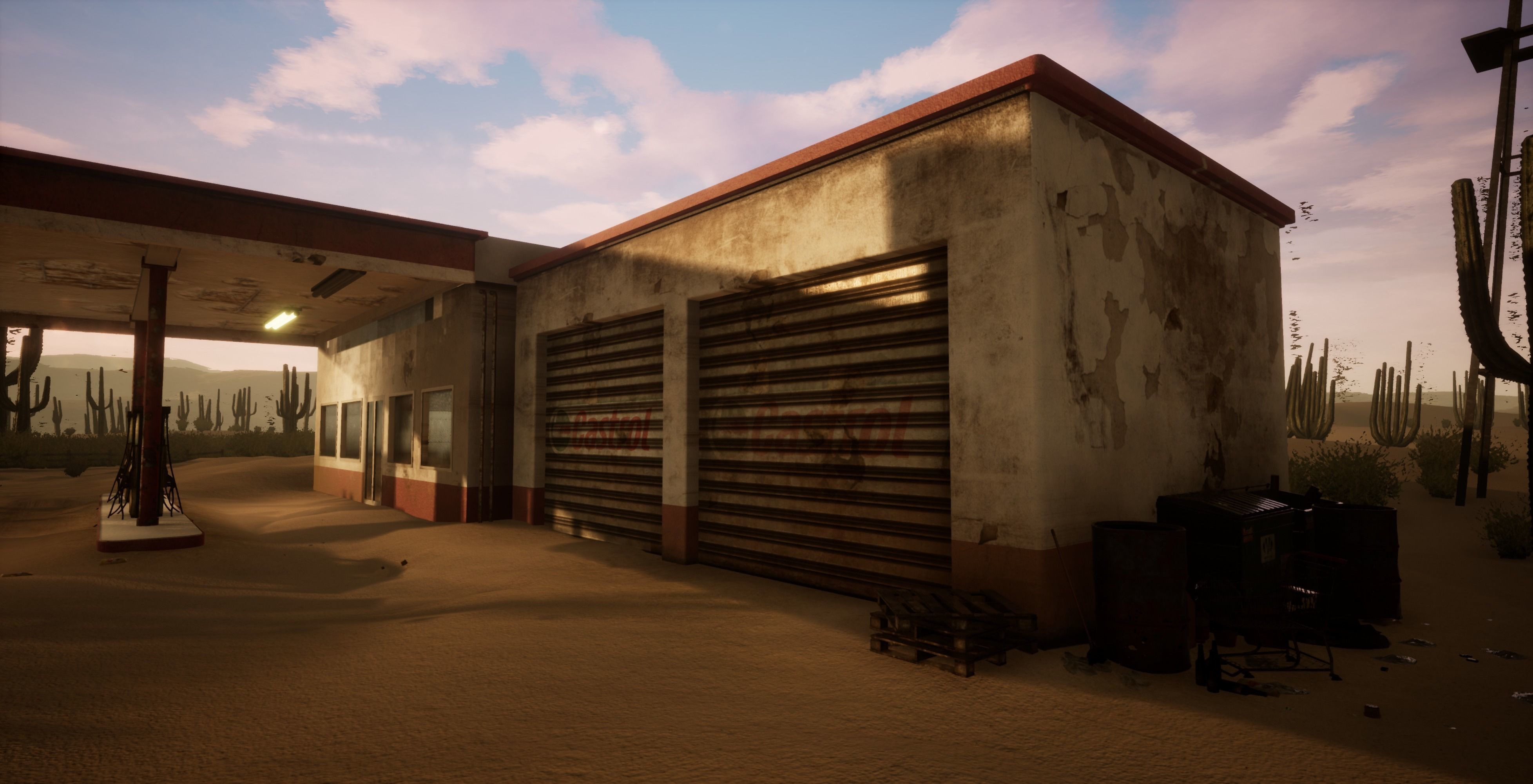 Gas station Unreal 4 Scene Low-poly 3D model_19