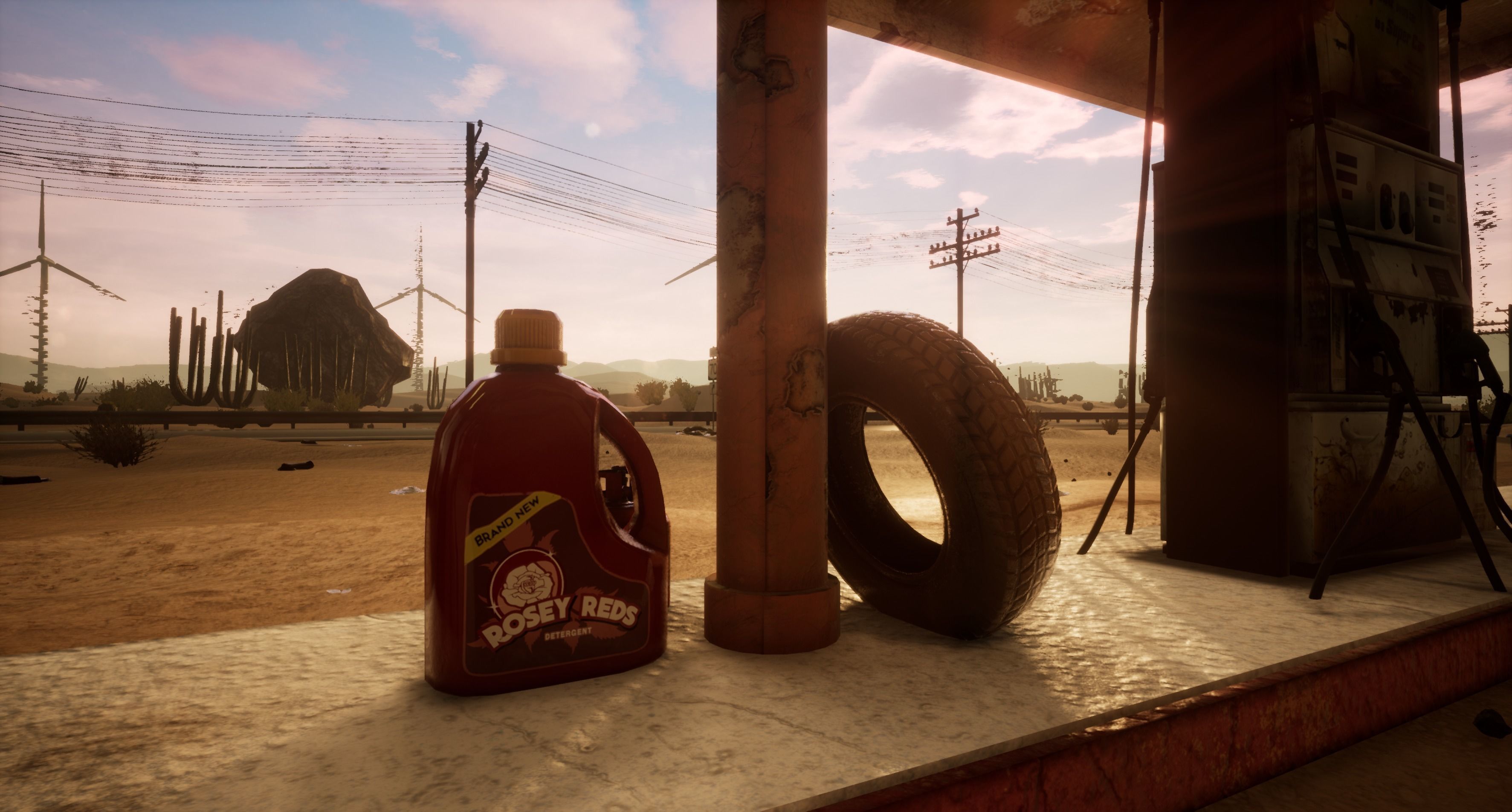 Gas station Unreal 4 Scene Low-poly 3D model_5