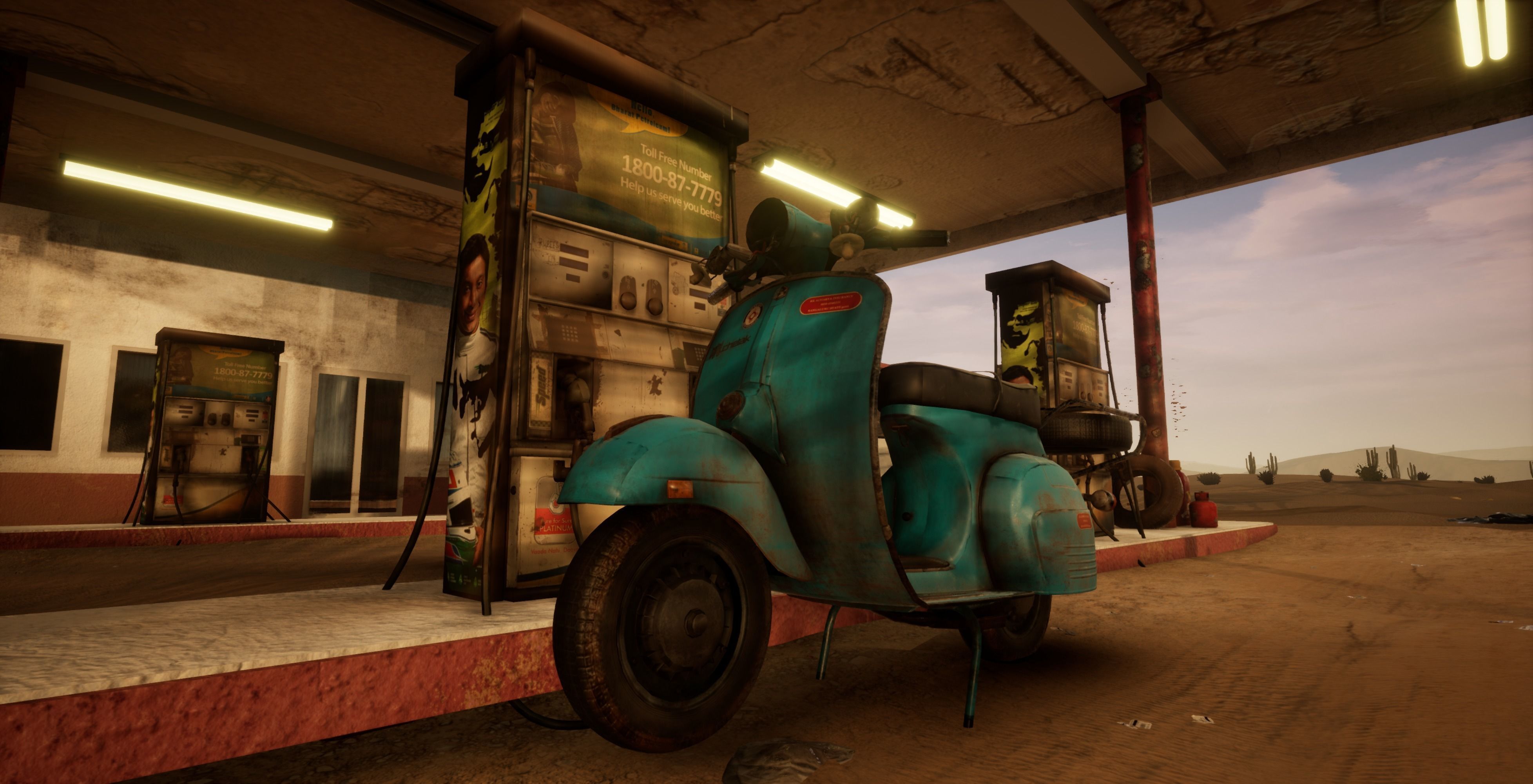 Gas station Unreal 4 Scene Low-poly 3D model_12