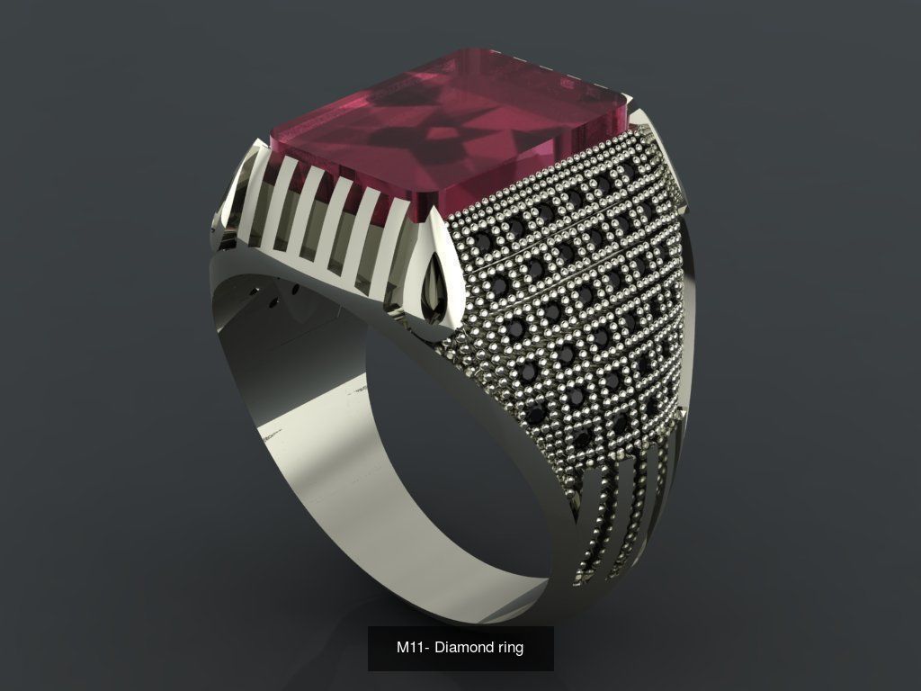 men rings 3D Model Collection_11
