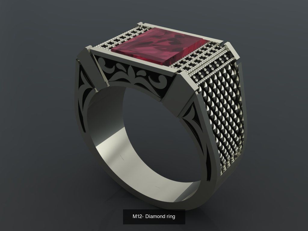 men rings 3D Model Collection_12