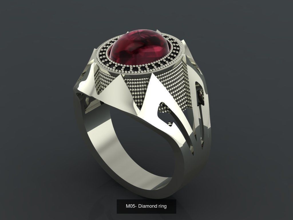 men rings 3D Model Collection_5