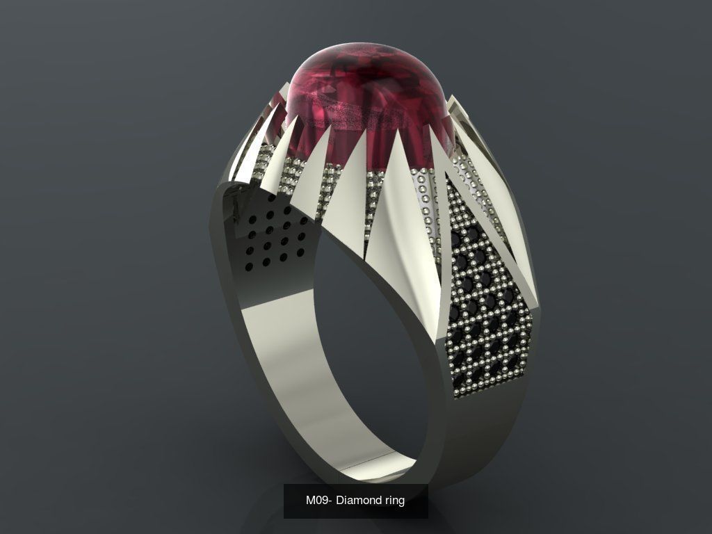 men rings 3D Model Collection_9