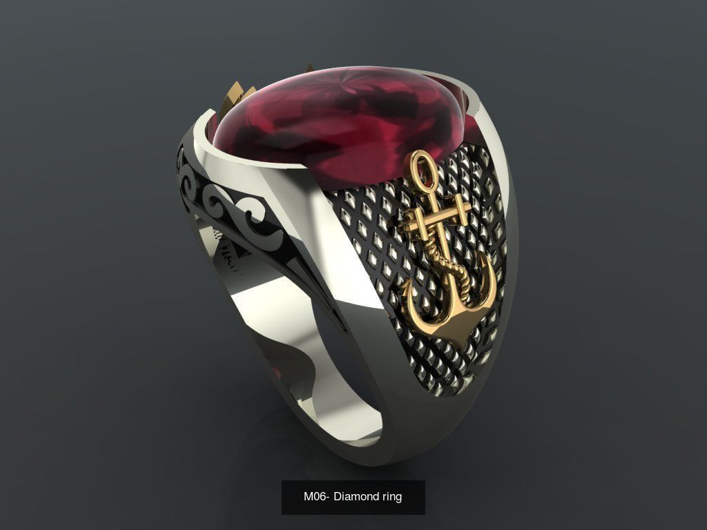 men rings 3D Model Collection_6