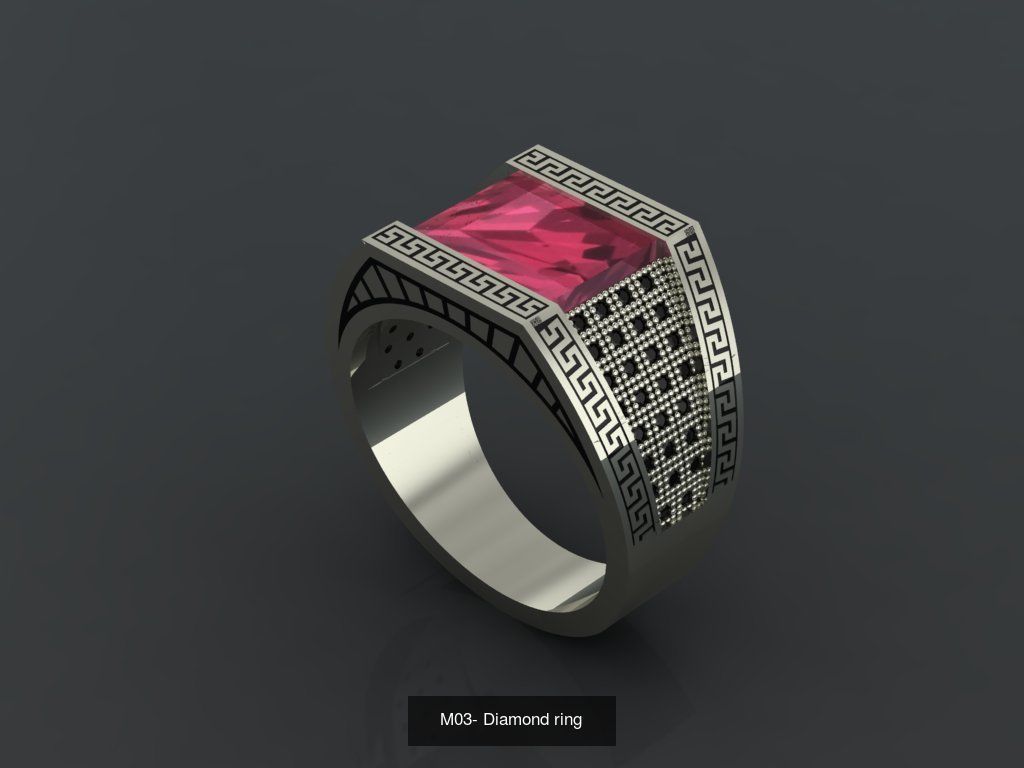 men rings 3D Model Collection_1