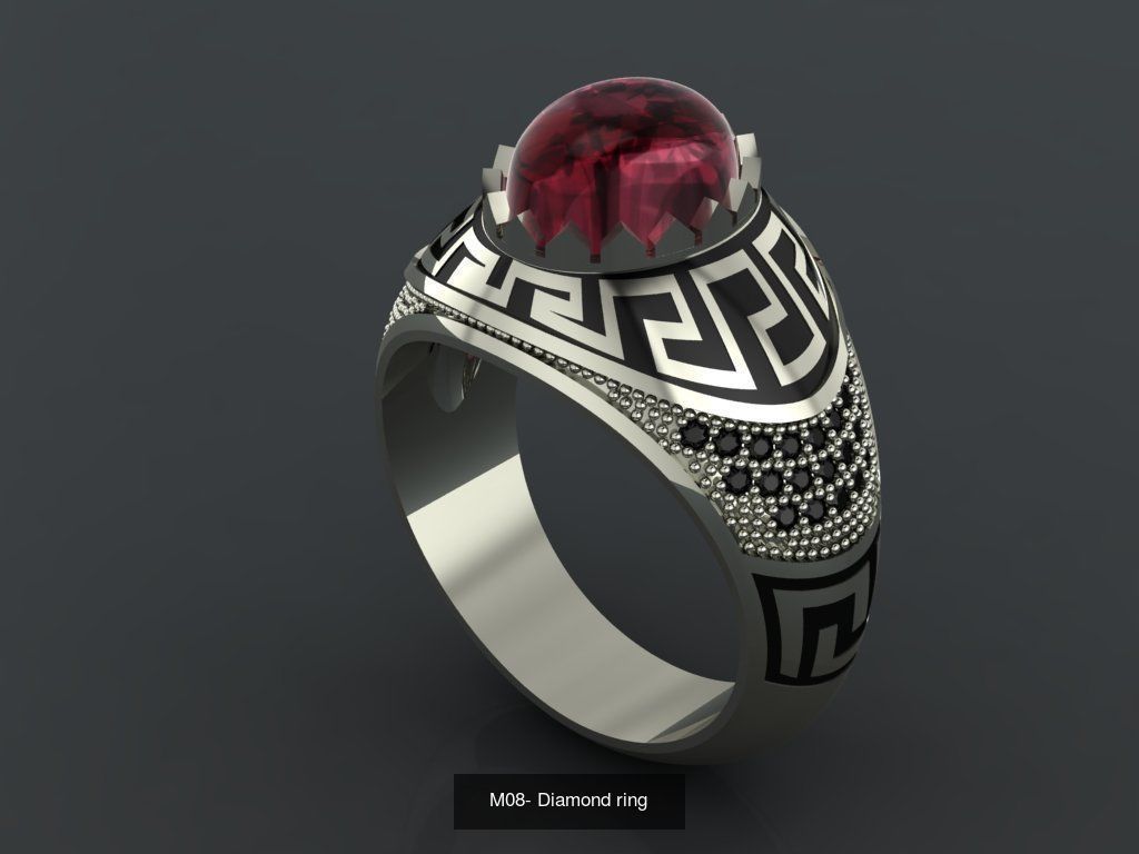 men rings 3D Model Collection_8