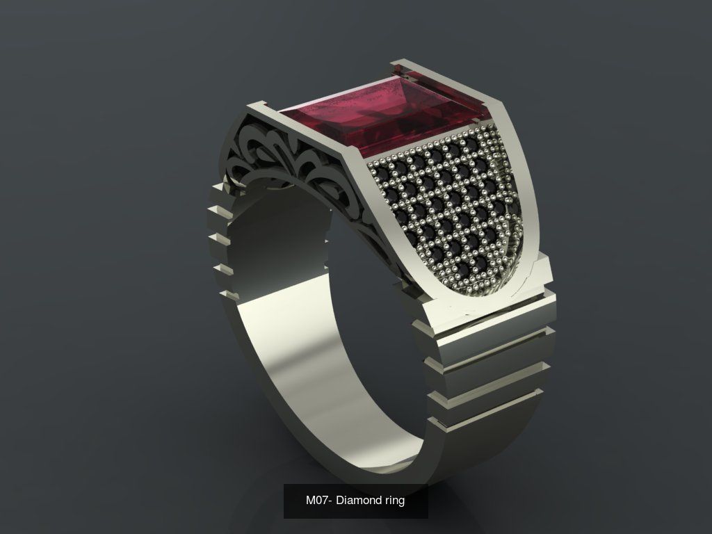 men rings 3D Model Collection_7