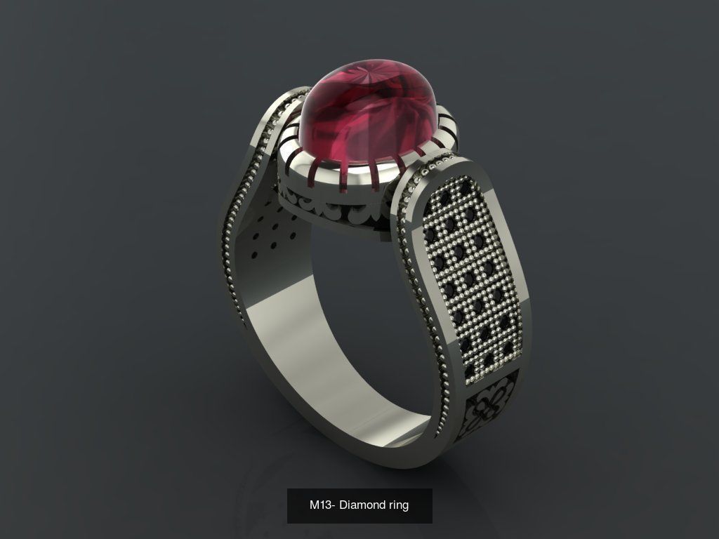 men rings 3D Model Collection_13