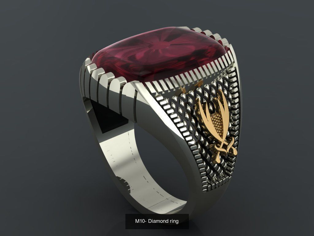 men rings 3D Model Collection_10