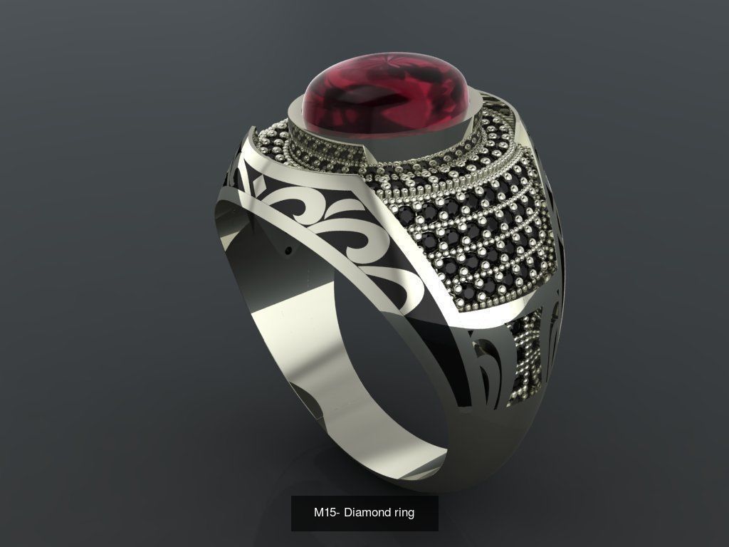 men rings 3D Model Collection_15