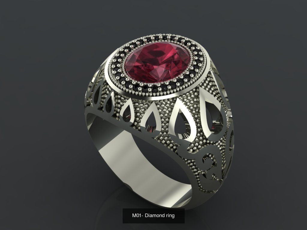 men rings 3D Model Collection_3