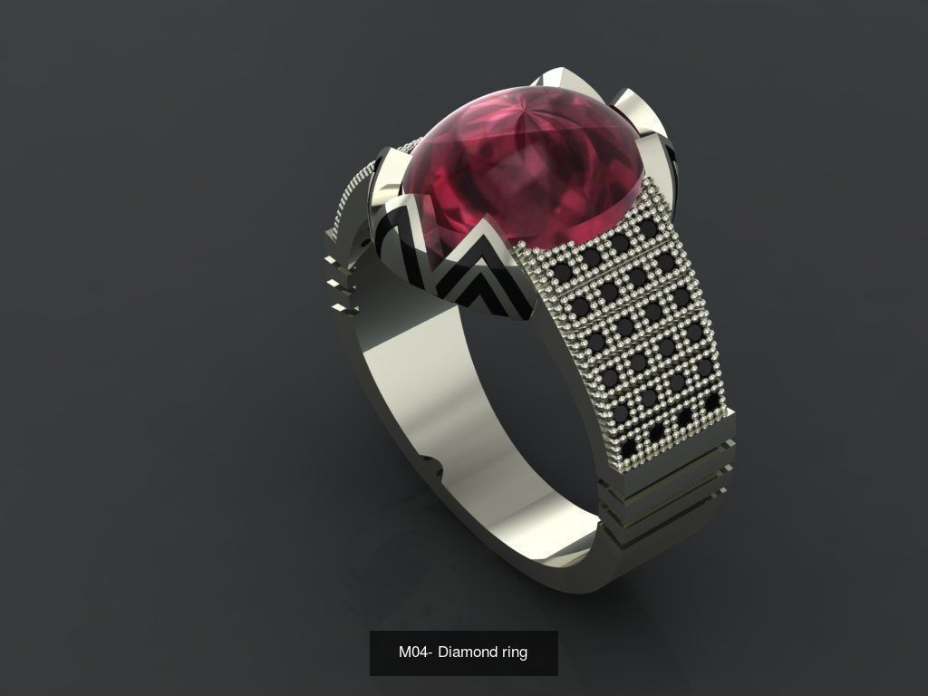 men rings 3D Model Collection_4