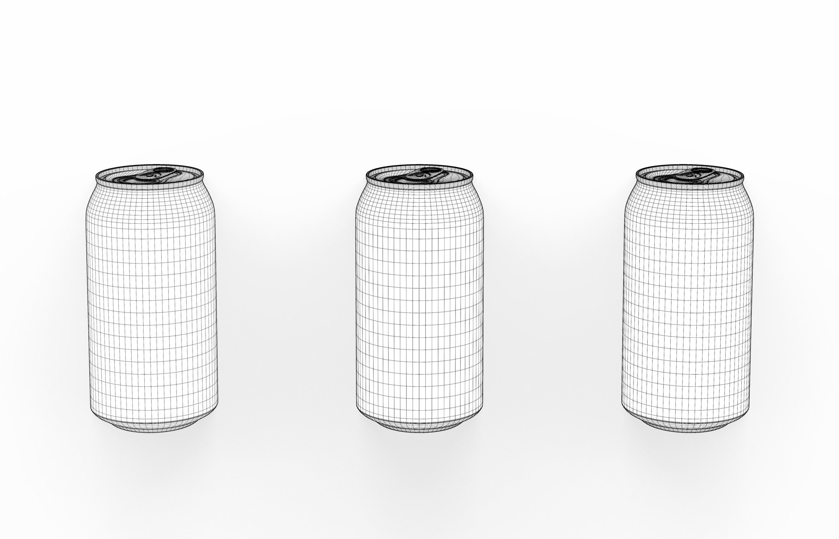 Set of Coca Cola Cans - Classic  Zero  Diet  Coke Sodas Low-poly 3D model_12