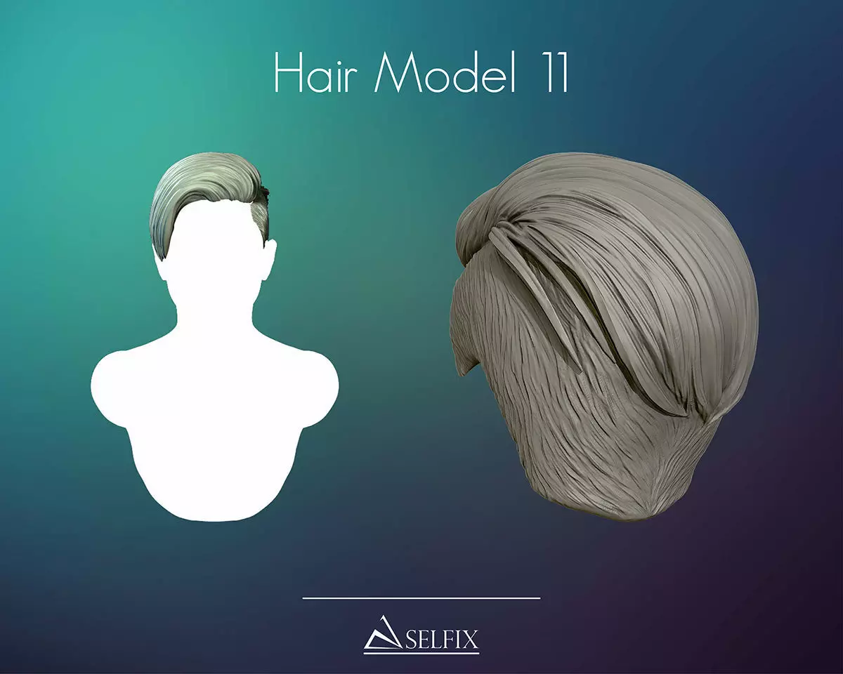 Hairstyle 11 3D print model_0