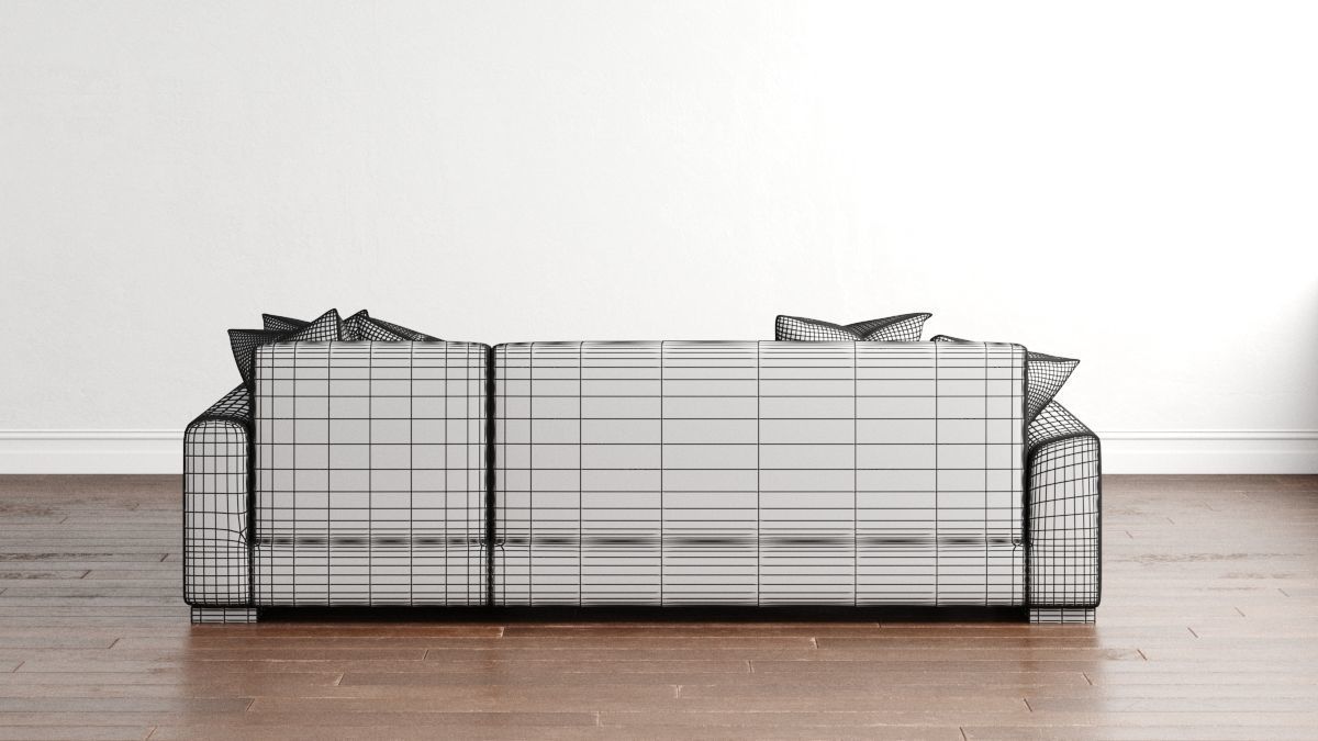 Sofa with Coffee Table 3D model_9