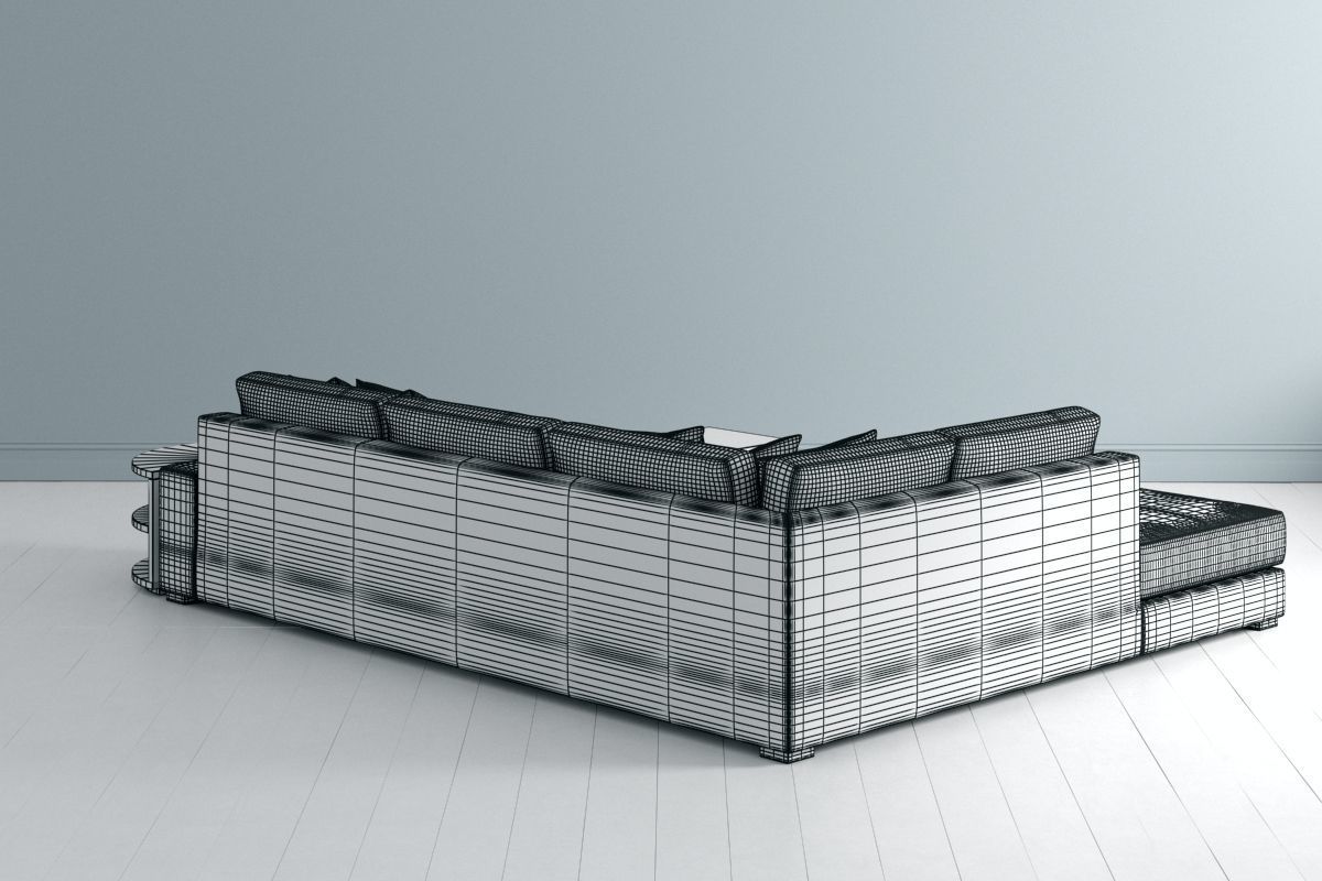 Sofa L Shape 3D model_10