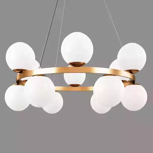 BUBBLES BRASS RING PENDANT LIGHT